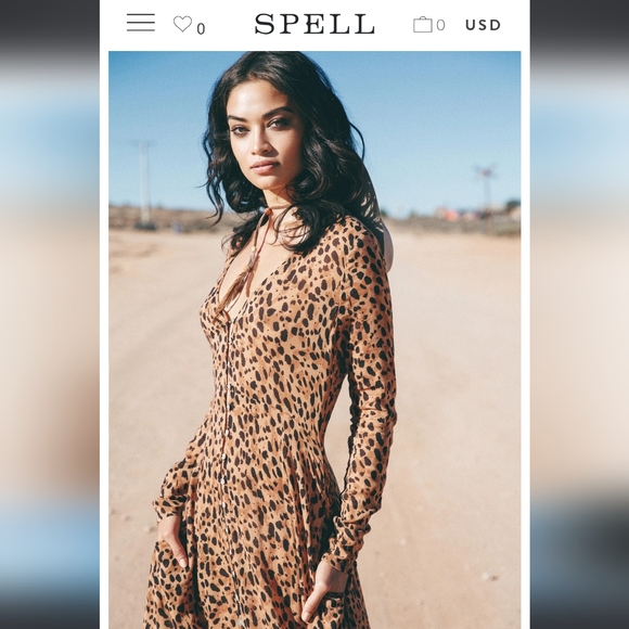 Spell and the Gypsy Saphari long sleeve button up dress - Picture 2 of 9